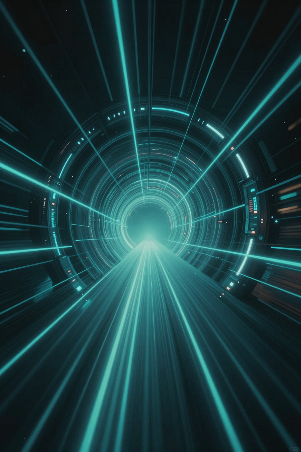 A high-speed quantum tunnel made of particles and circular light rings